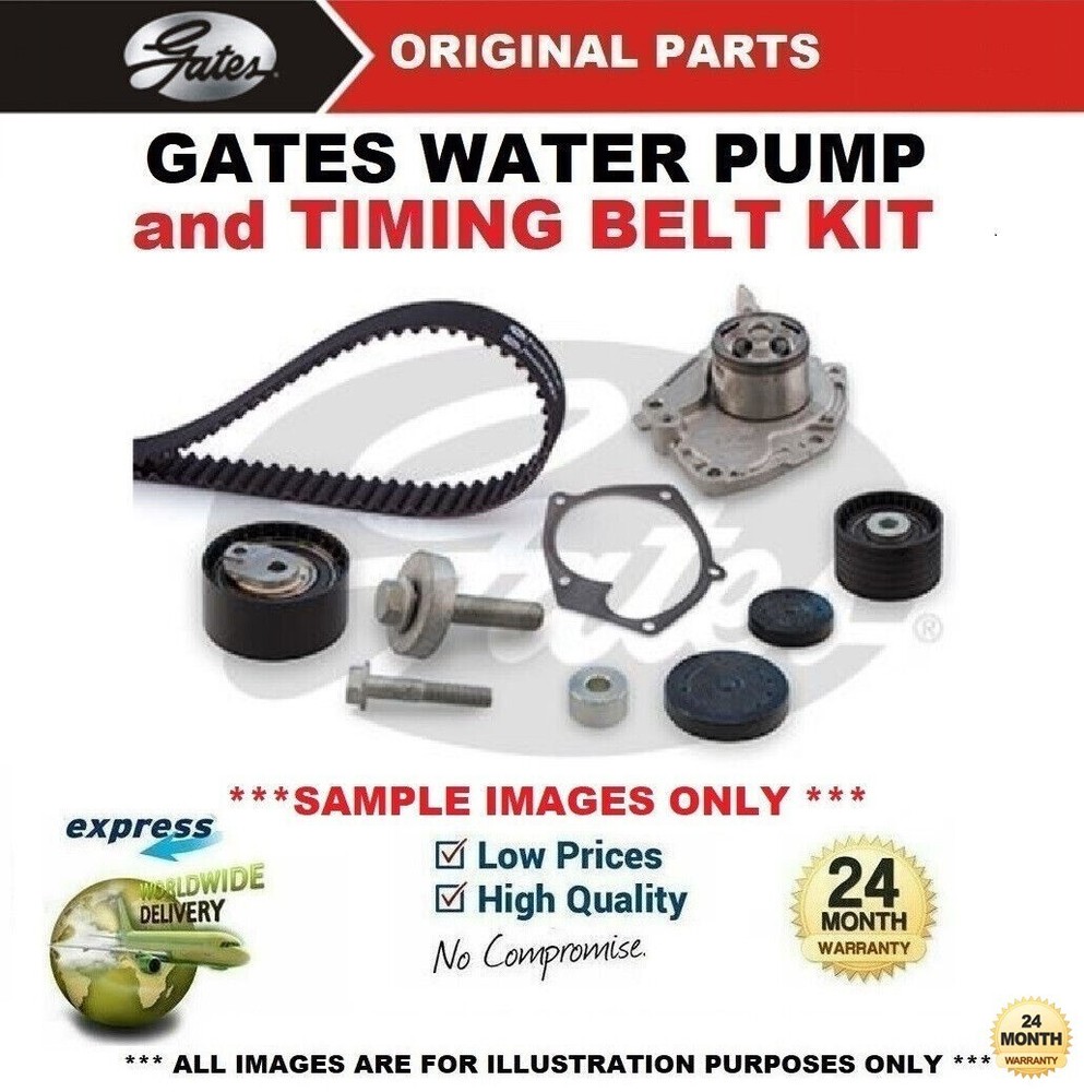 GATES WATER PUMP & TIMING BELT KIT for RENAULT LAGUNA II 2.0 16V 2005->