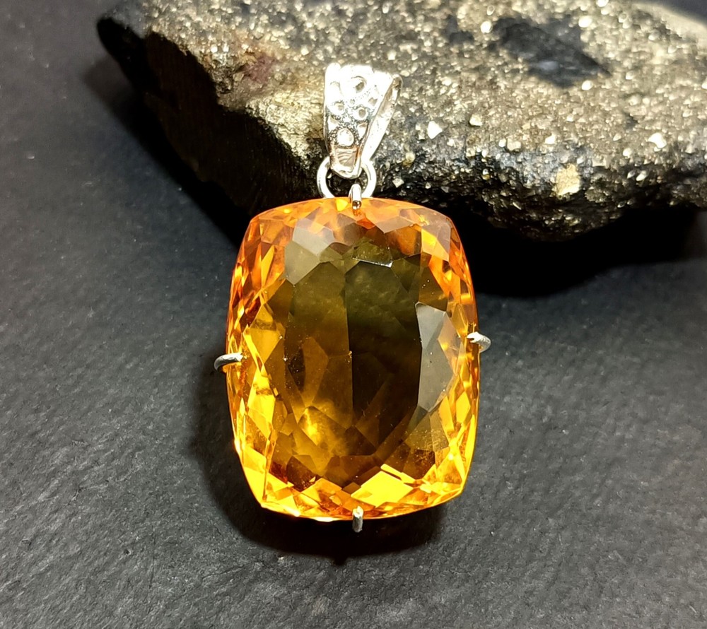 EGL Certified Natural 95.25 Ct Brazilian Cushion Topaz Pendant Loose Gemstone