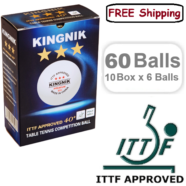 60 Kingnik ITTF Approved Professional Ping Pong Balls