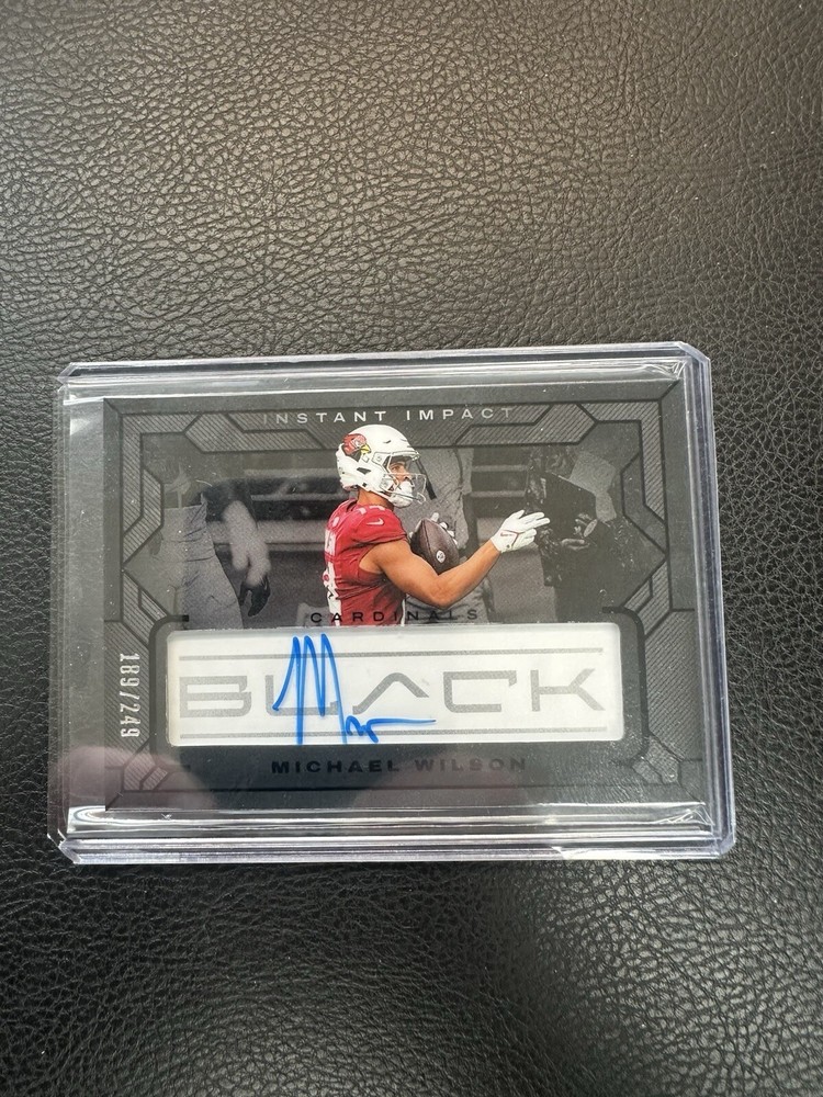 2024 Panini Black Michael Wilson Shadowbox Auto Rookie Card /249 Arizona Cardinals