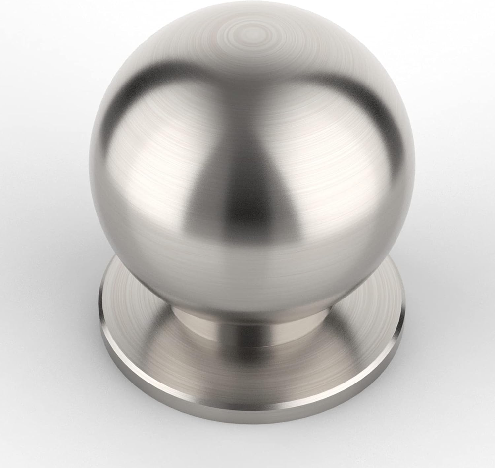10 Pack Brushed Satin Nickel Round Cabinet Knobs Door Pulls Kit