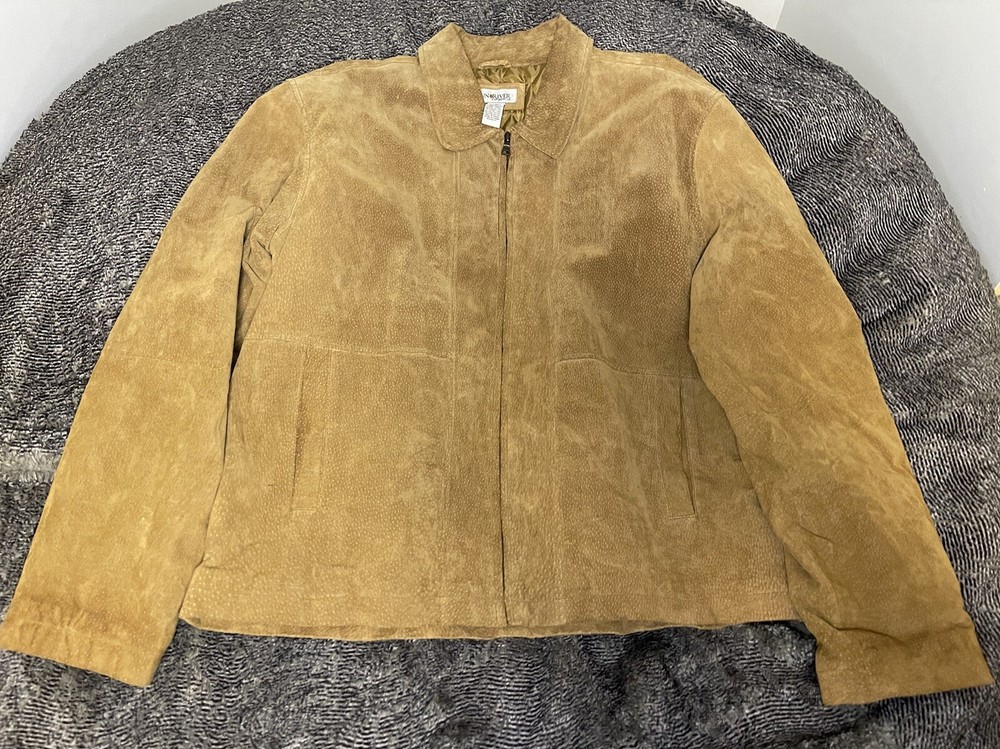 Sun River Classic Light Brown Leather Jacket for Men Size XL  