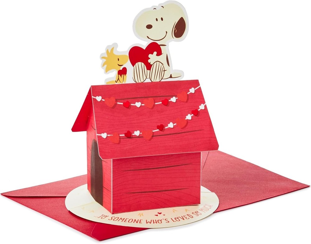 Hallmark Snoopy & Woodstock Valentine’s Pop-Up 3D Card-Peanuts Paper Wonder