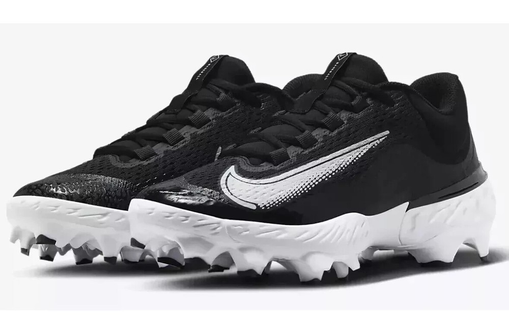 Nike Alpha Huarache Elite 4 Black MCS Baseball Cleats FD6221-001 (Mens 7-13) NEW