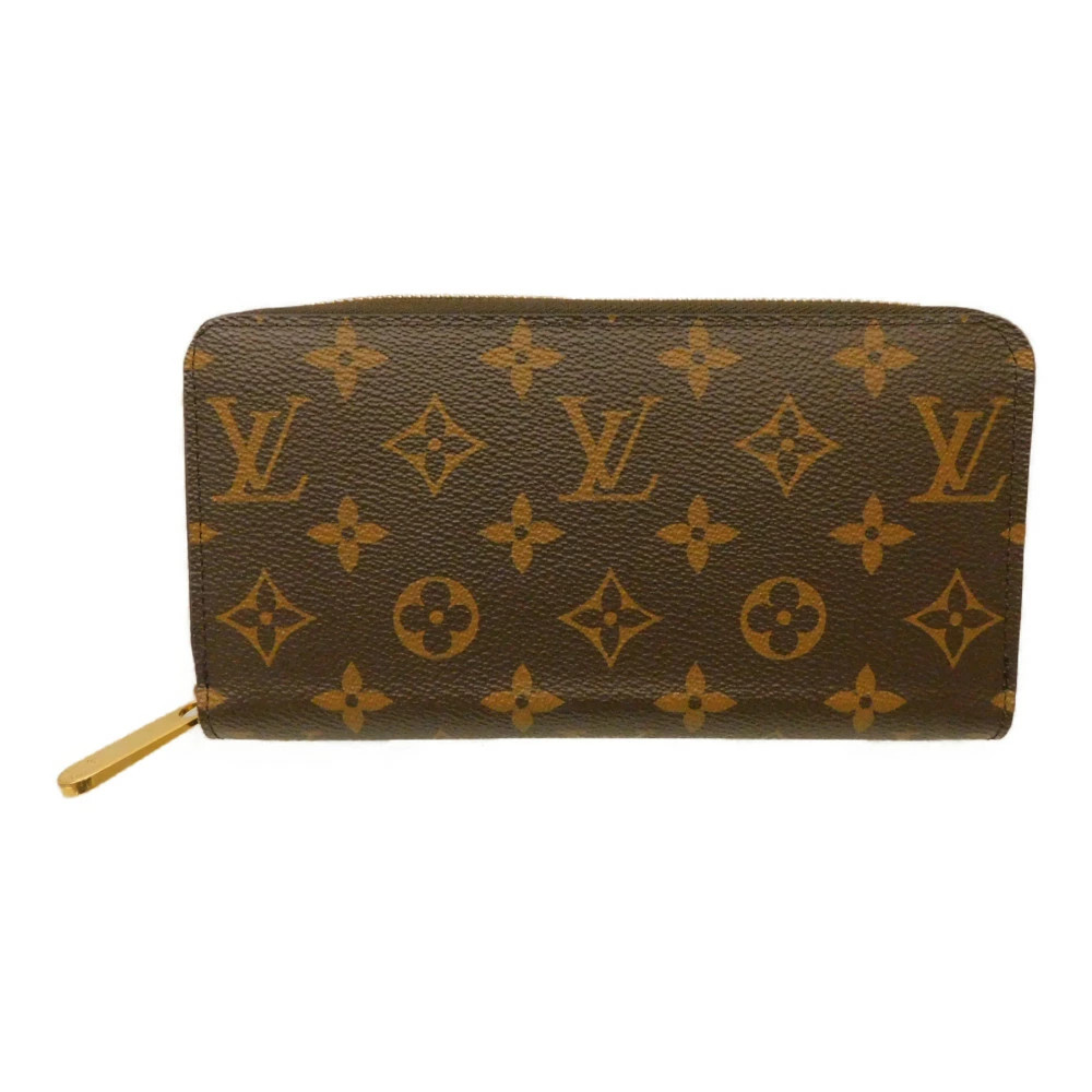 LOUIS VUITTON Zippy Wallet Monogram Brown Long Zipper Used