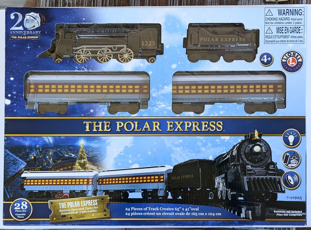 THE POLAR EXPRESS Lionel 7-11925 Battery Operated Train Set 28 Piece BRAND NEW!!