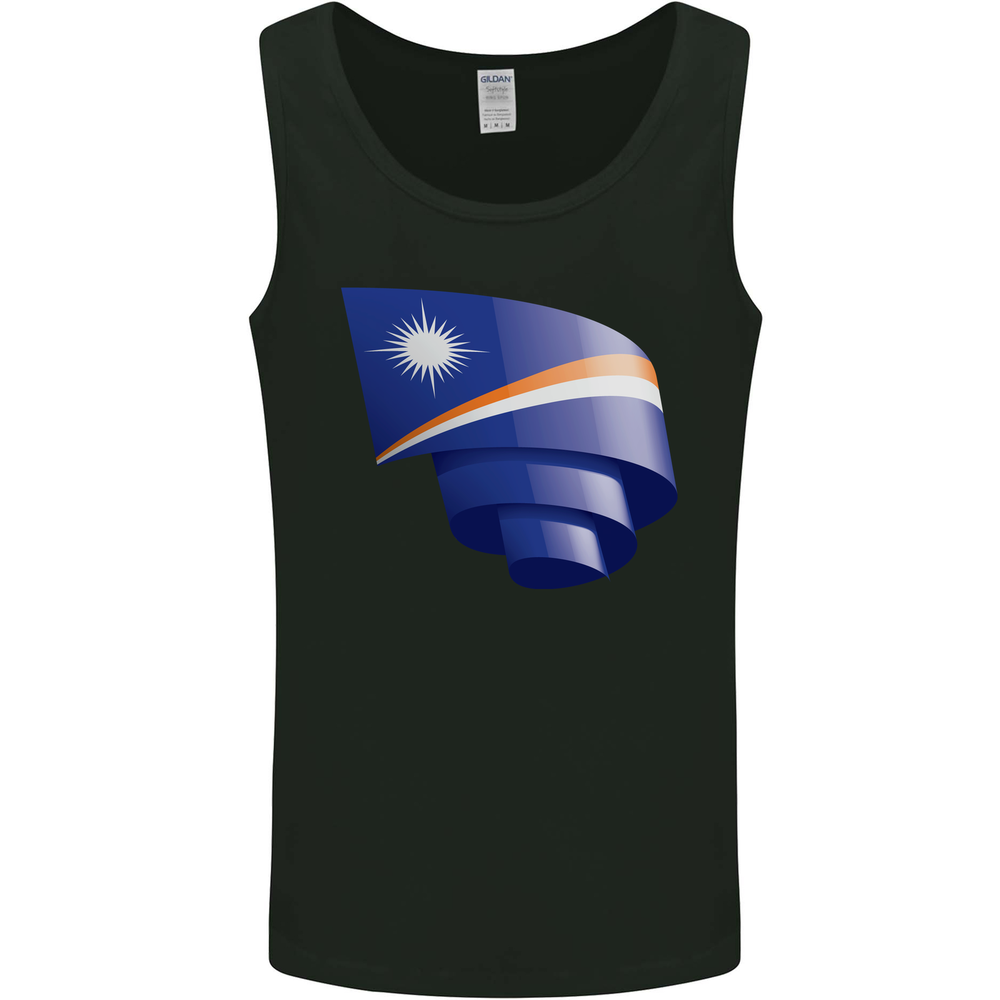 Curled Marshall Islands Flag Day Football Mens Vest Tank Top