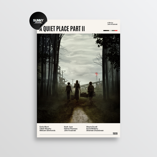 Minimalist A Quiet Place Part II movie poster for home wall decor