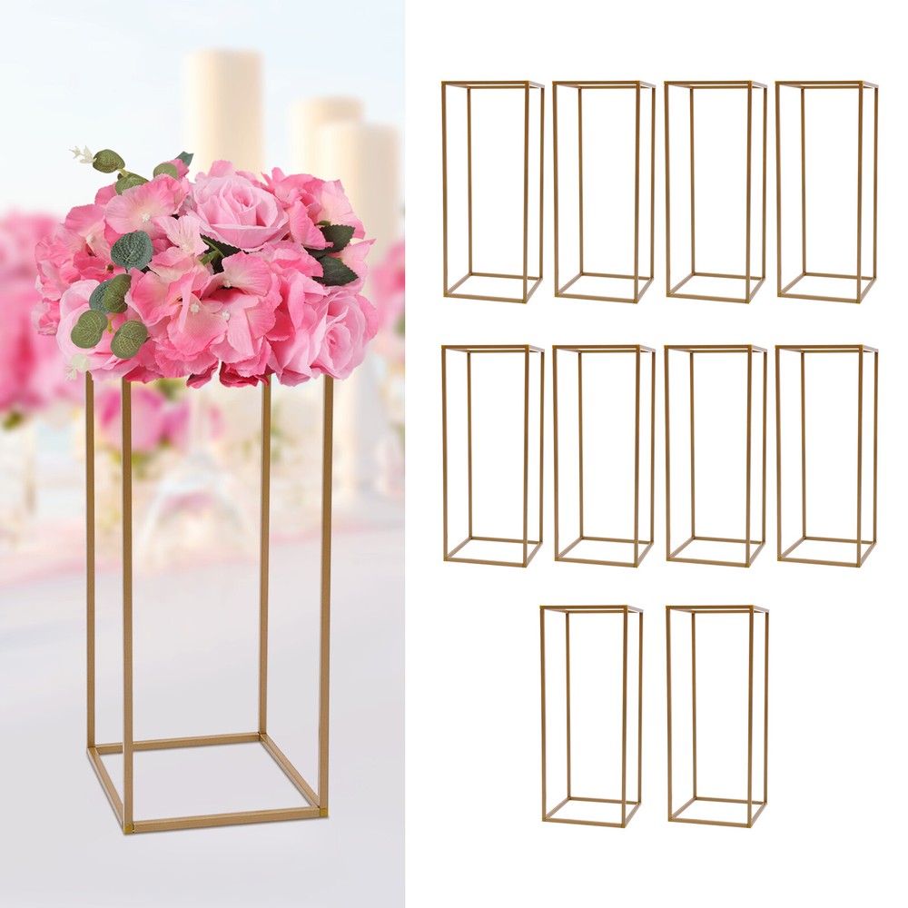 10Pcs 23.6'' Tall Gold Metal Flower Stand for Wedding Table Centerpieces Decor