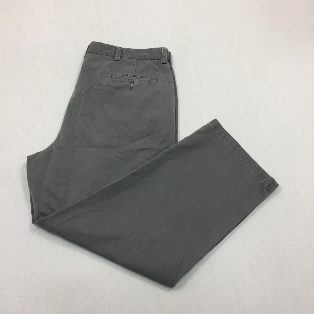 Dockers Chino Trousers Cotton Pants Straight Fit Mens Size 40W 30L Grey