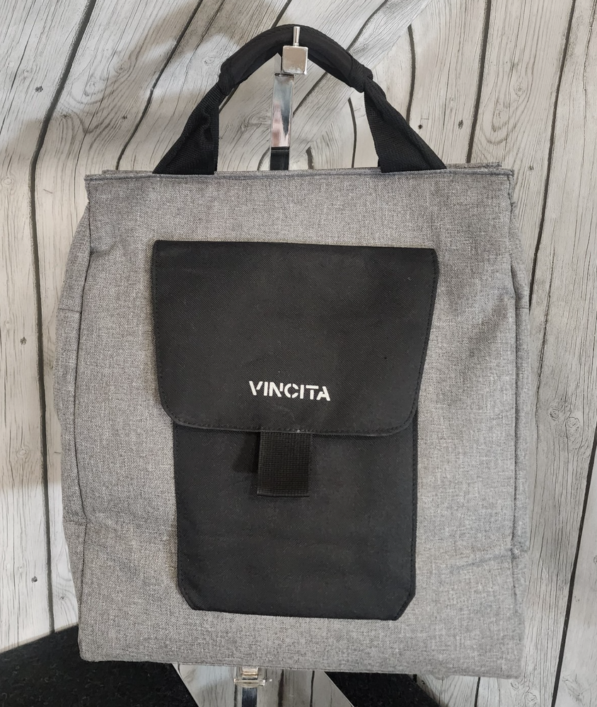 Vincita Insulated Bicycle Pannier Bag Gray Single Rack Mount 13x15