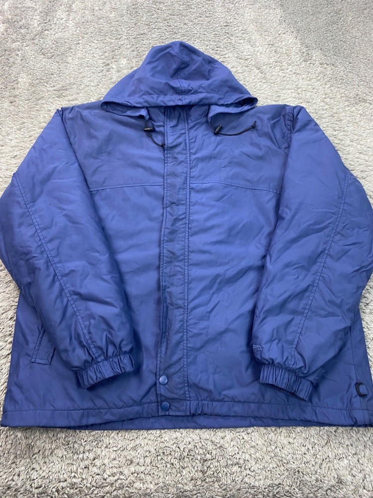 Men's XL Blue Fleece-Lined Hooded Windbreaker Ski Jacket by White Sierra