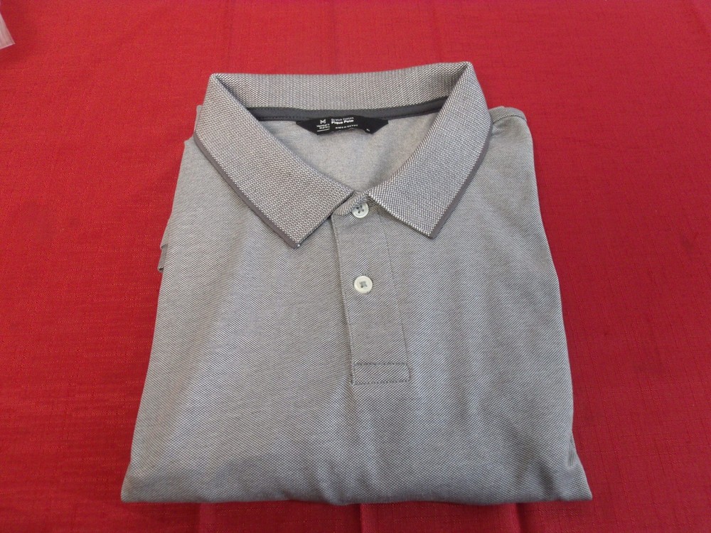 Members Mark XL Grey Stretch Cotton Classic Fit Polo Shirt for Men NWT-image