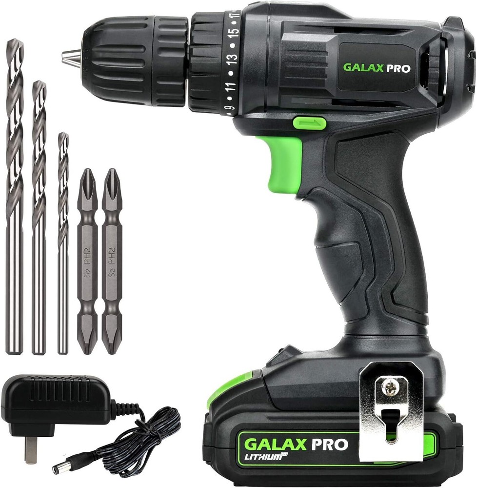 20V Cordless Drill Driver With Work Light 3/8 Inch Keyle... Max Torque 20N.M