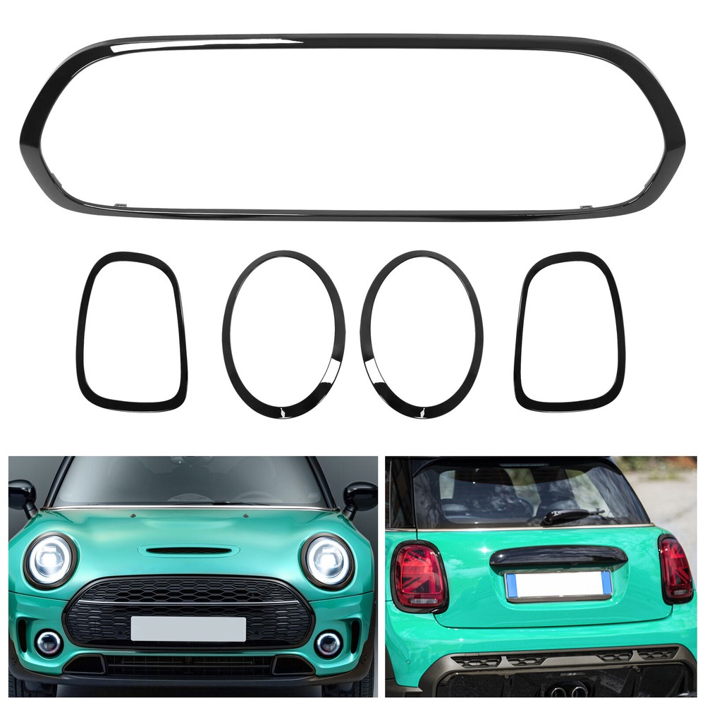 Grill Headlight Taillight Trim Kit for Mini Cooper F55 F56 F57 2014-2021 Models