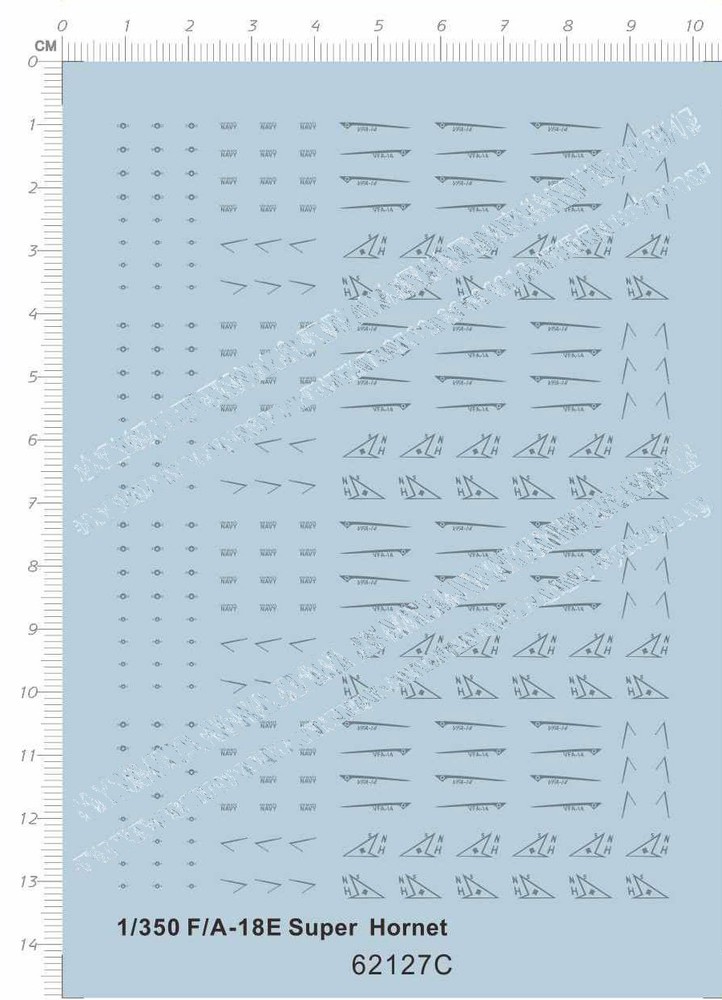1/350 F/A-18E Super Hornet Fighter Model Kit Metal Decal