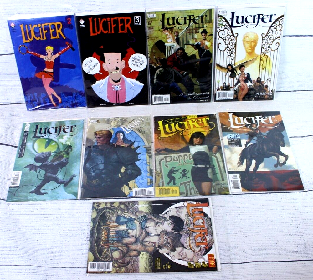 Lucifer Graphic Lot Of 9 Comic Books #2,3,18,21,28,43,47,49 Vertigo Carey Gross