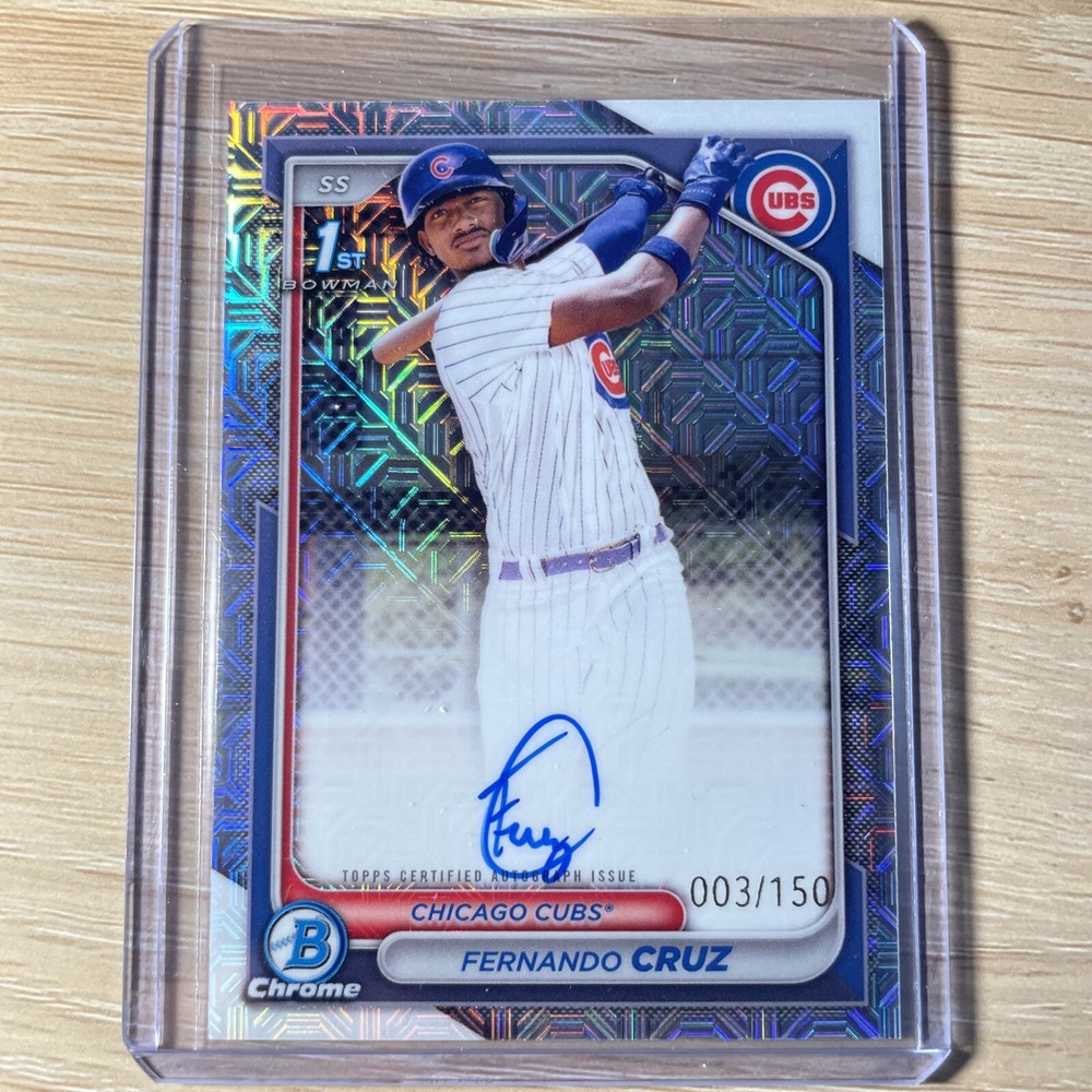 2024 Bowman Chrome Prospect HTA Fernando Cruz Mojo Refractor /150 Auto