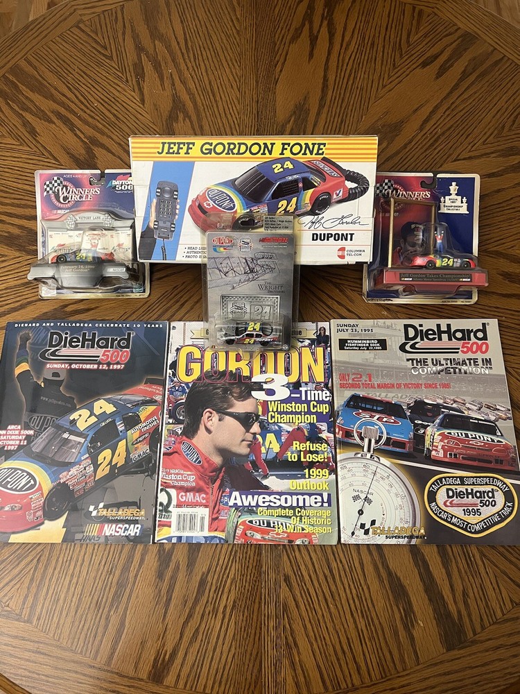 Jeff Gordon NASCAR Diecast Cars Vintage Racing Collectibles Magazines Dupont Memorabilia