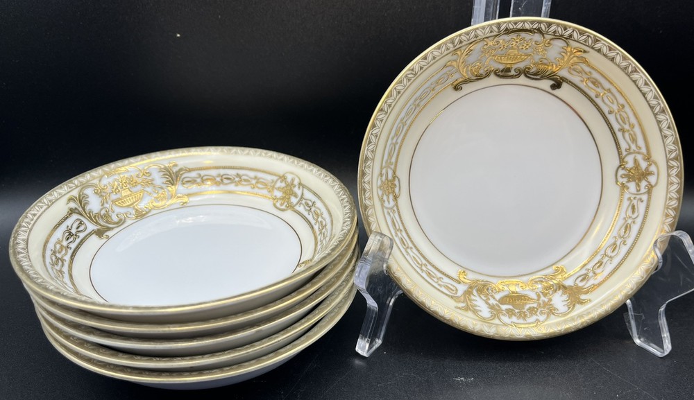 Antique Noritake 37532 Red Mark 6 Berry Bowls 5 1/4