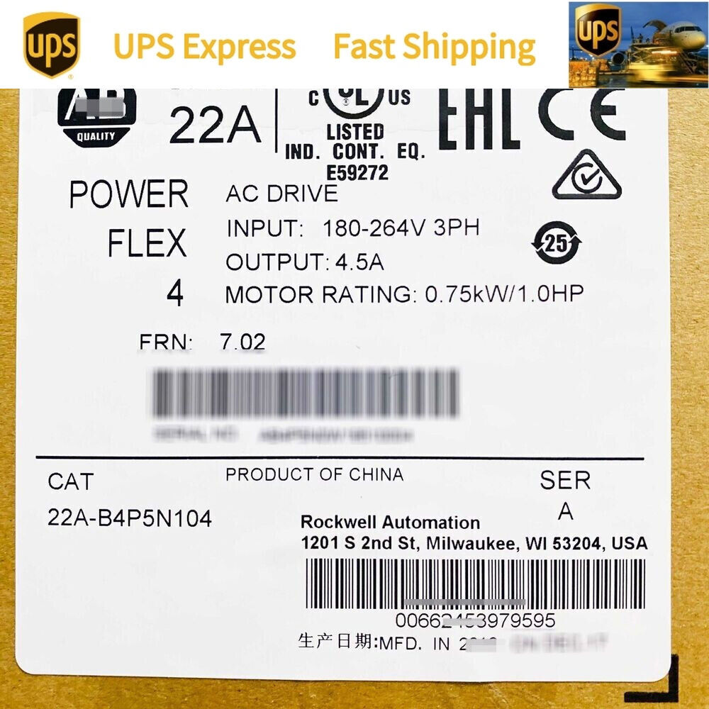 22A-B4P5N104 New Factory Sealed AB 1 YEAR WARRANTY FAST DELIVERY 1PCS VERY GOOD-image