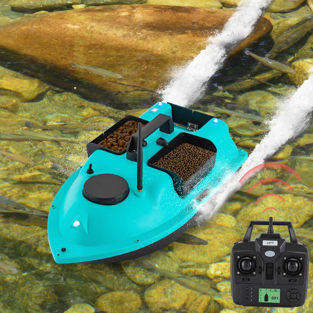 600m GPS Remote Control Fishing Bait Boat with 90min Lithium Battery in Blue