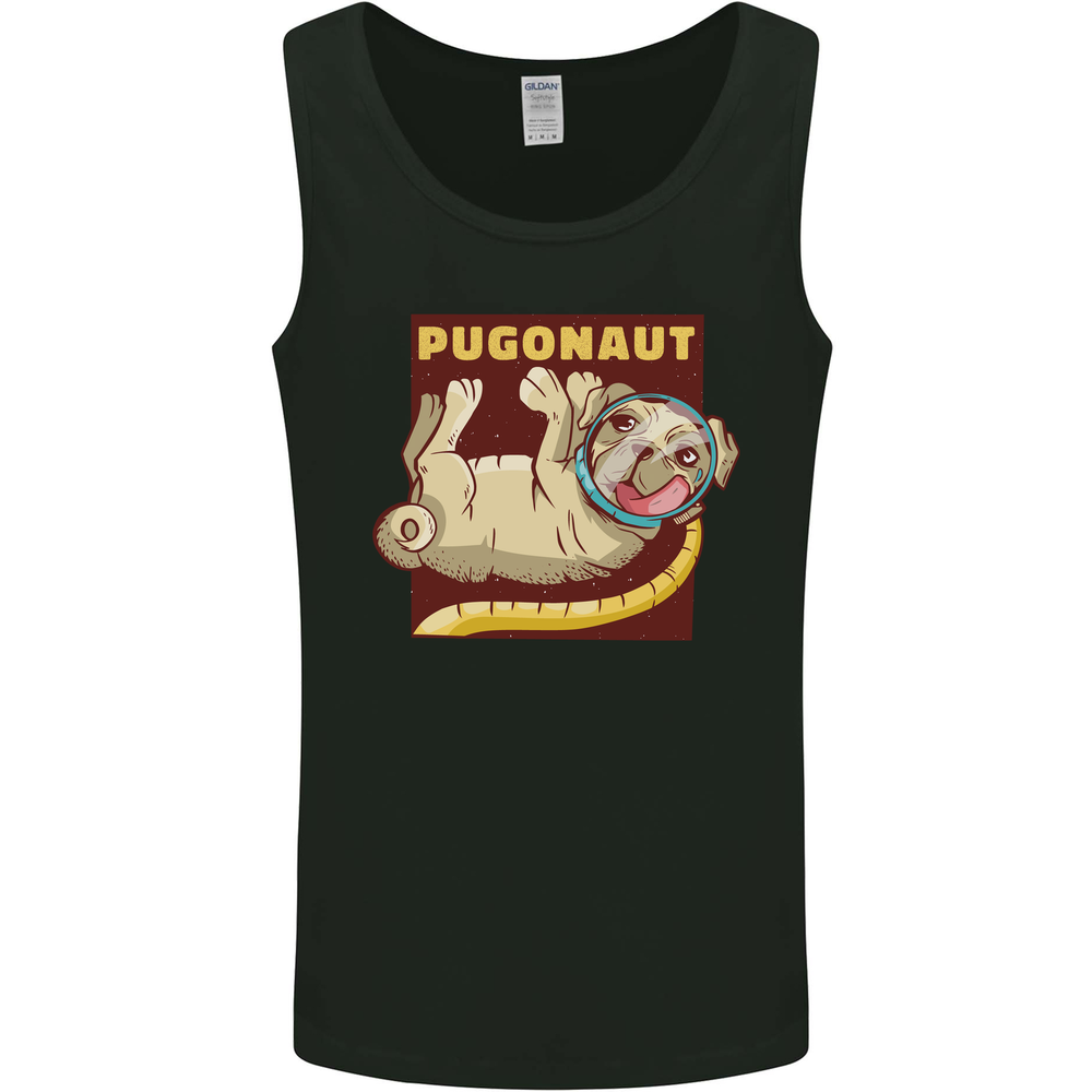 Pugonaut Divertido Astronauta Pug Perro Espacio Hombres Chaleco Camiseta sin Mangas