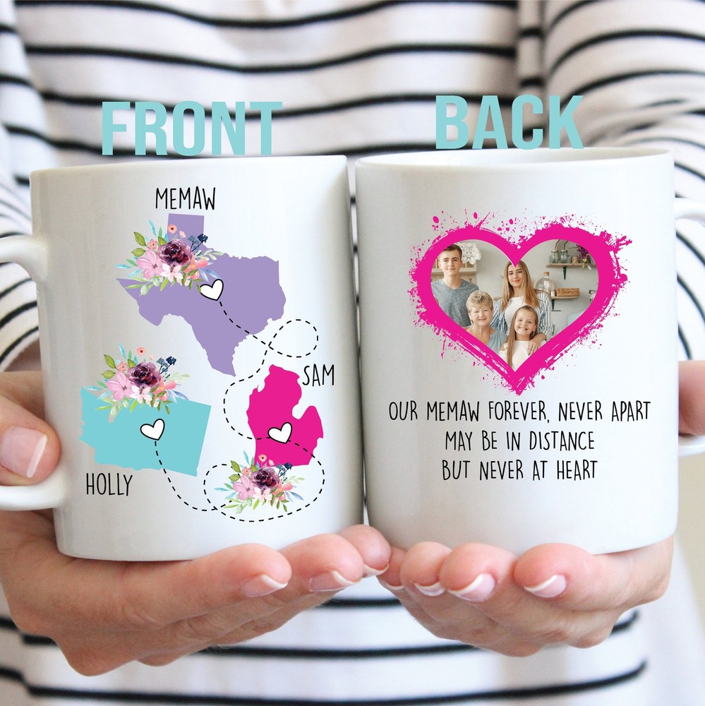 Long Distance Gift For Memaw Memaw Gift State To State Mug Mothers Day Christmas