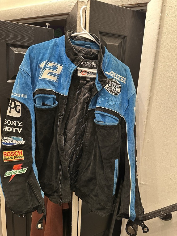 Ryan Newman NASCAR Official Leather Jacket Chase Authentics Wilson Size L MENS