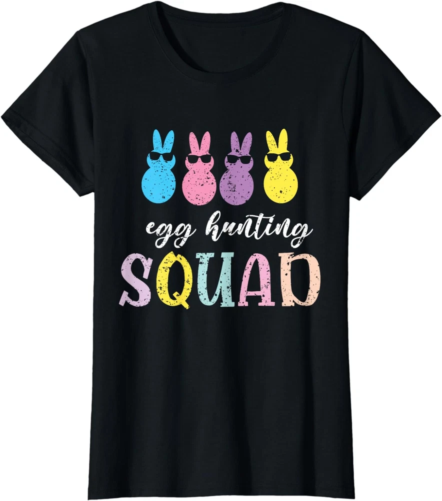 Funny Egg Hunting Squad Funny Easter Day 2024 Ladies' Crewneck T-Shirt