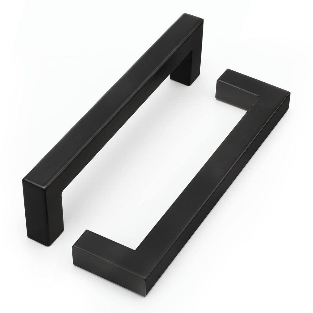 goldenwarm 22 Pack 5 Inch Black Cabinet Handles - Matte Black Drawer Pulls St...
