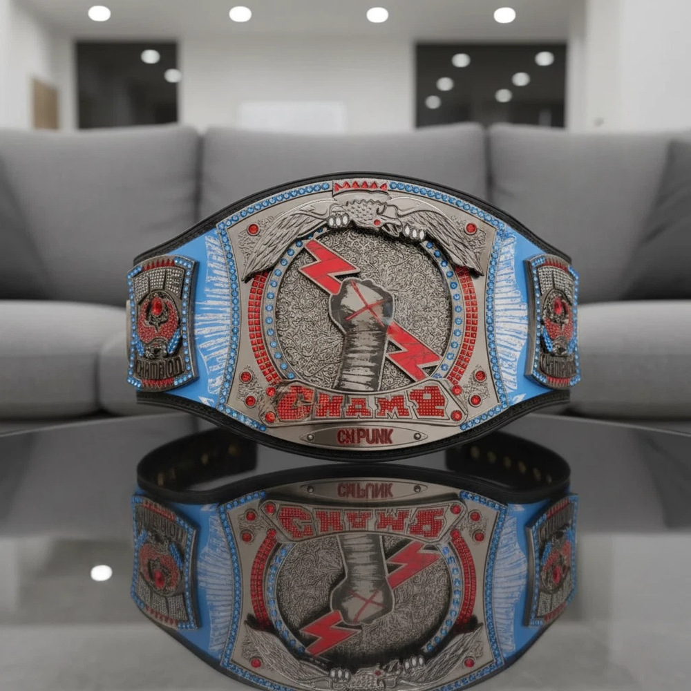 Tribute Spinner Wrestling Title Belt CM Punk Inspired 434-Day Record 4MM