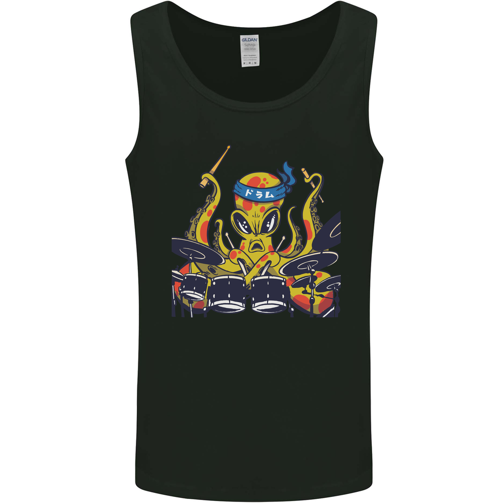 Octopus Drummer Drumming Drum Funny Mens Vest Tank Top