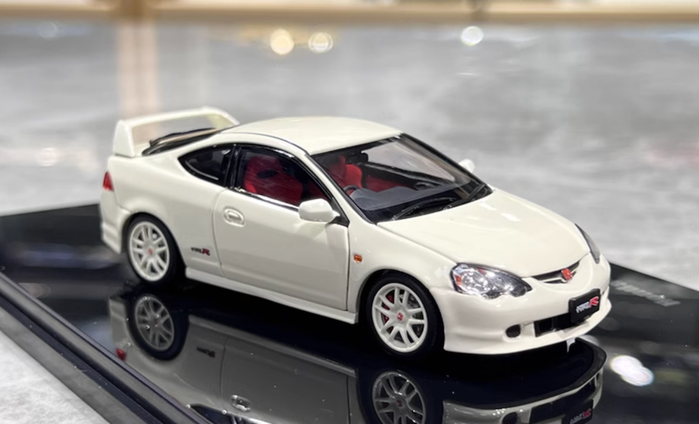 LCD 1:43 White JDM Integra DC5 Type R Racing Sport Model Diecast Metal Car