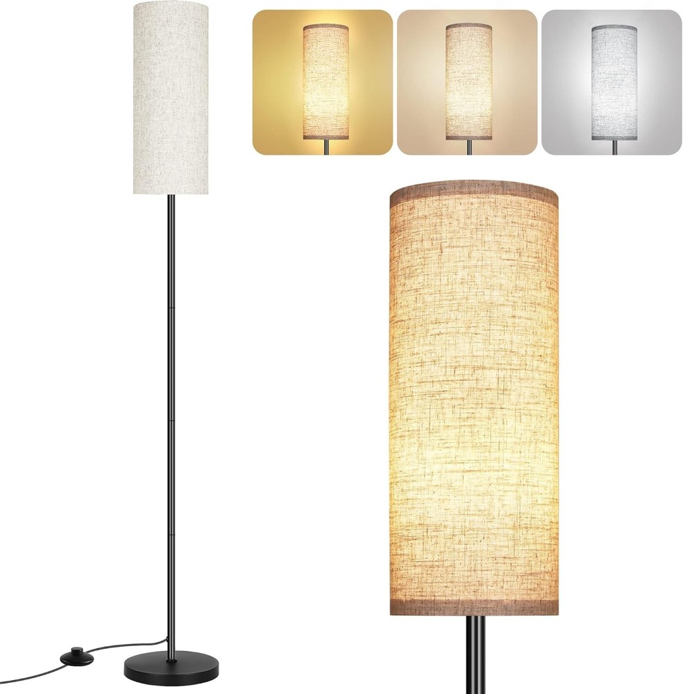 Floor Lamp for Living Room, Modern Standing Lamps with Lampshade