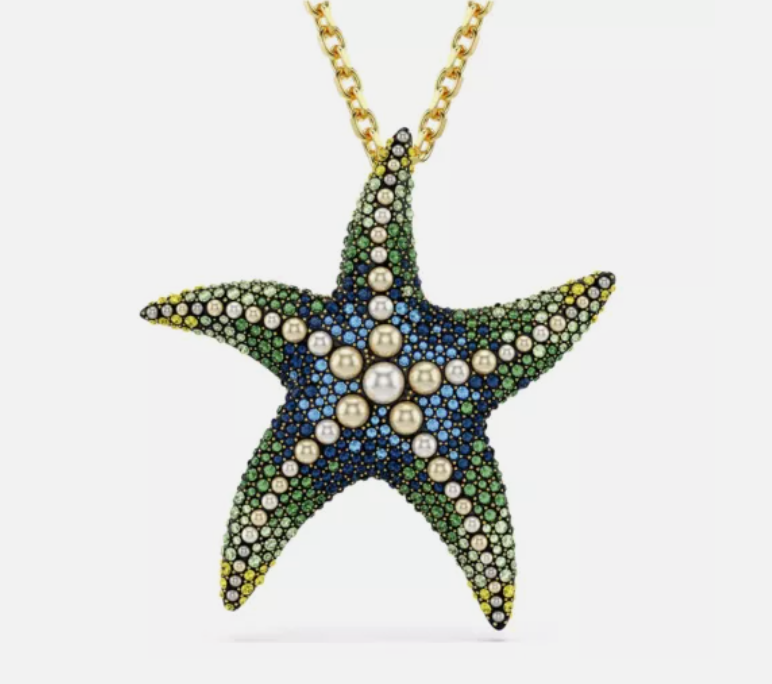 Swarovski Idyllia Crystal Pendant & Brooch,Pearls,Starfish,Necklace 5684168