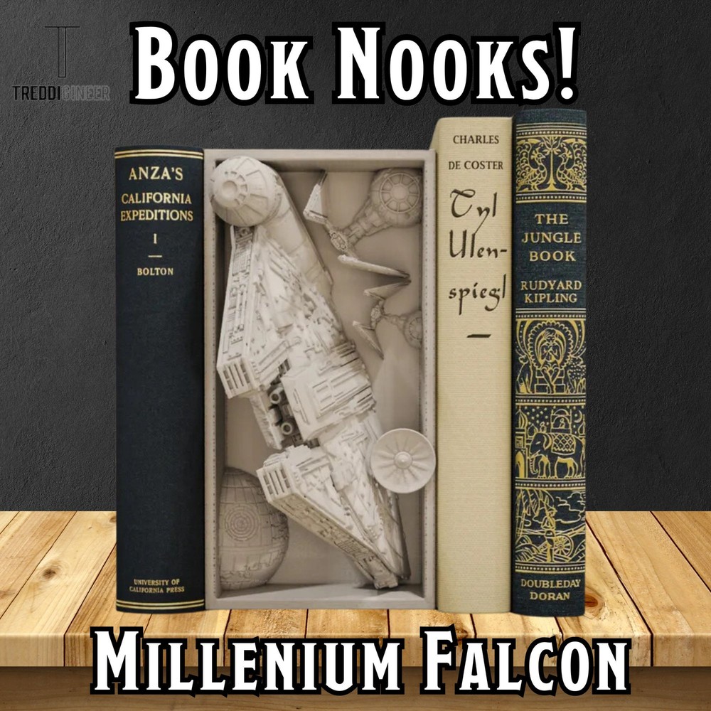 Millennium Falcon (Star Wars)  - Book Nook/Wall Decor - FDM 3D Printed