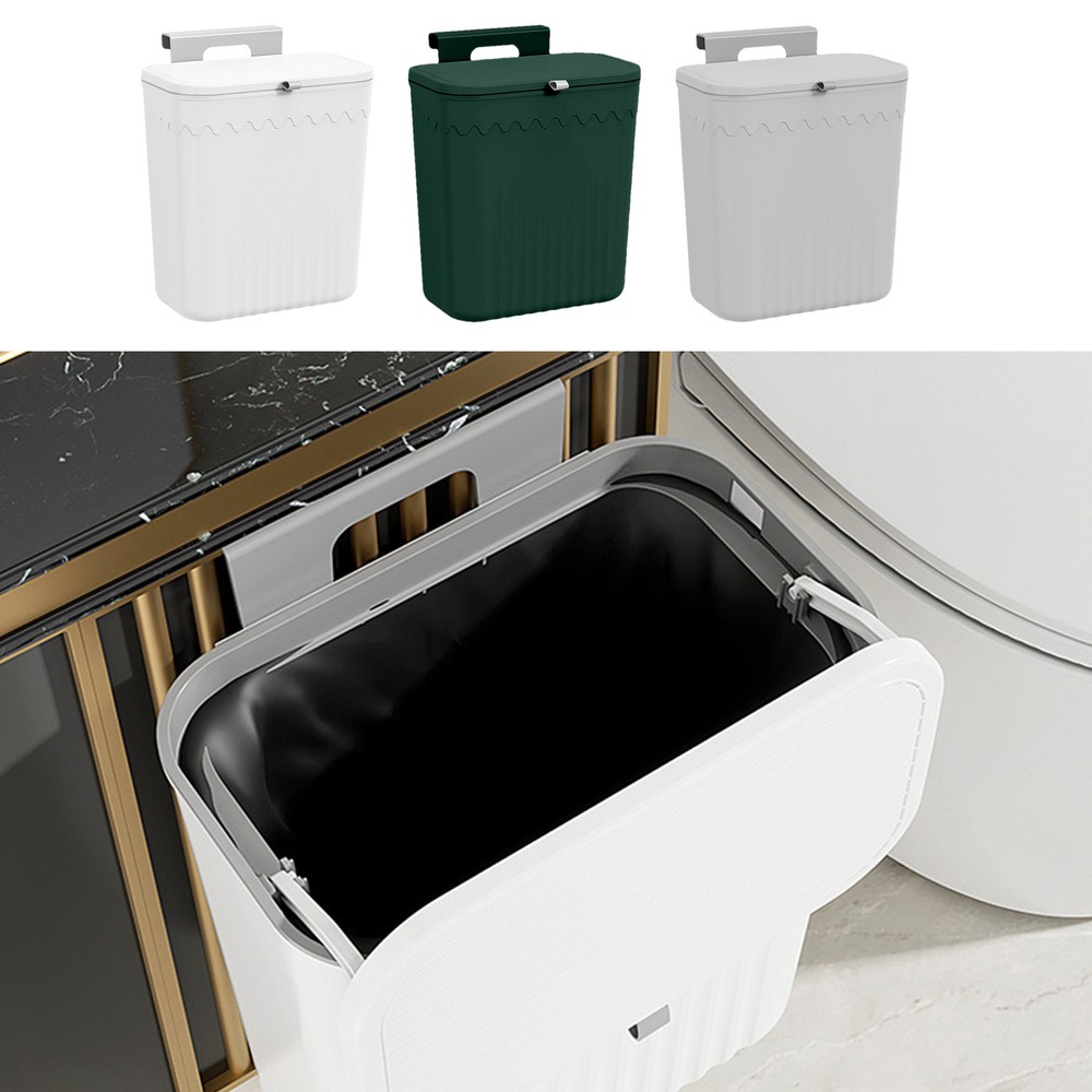 Wall Mounted Trash Can Kitchen Hanging Trash Bin Cabinet Door Trash Can