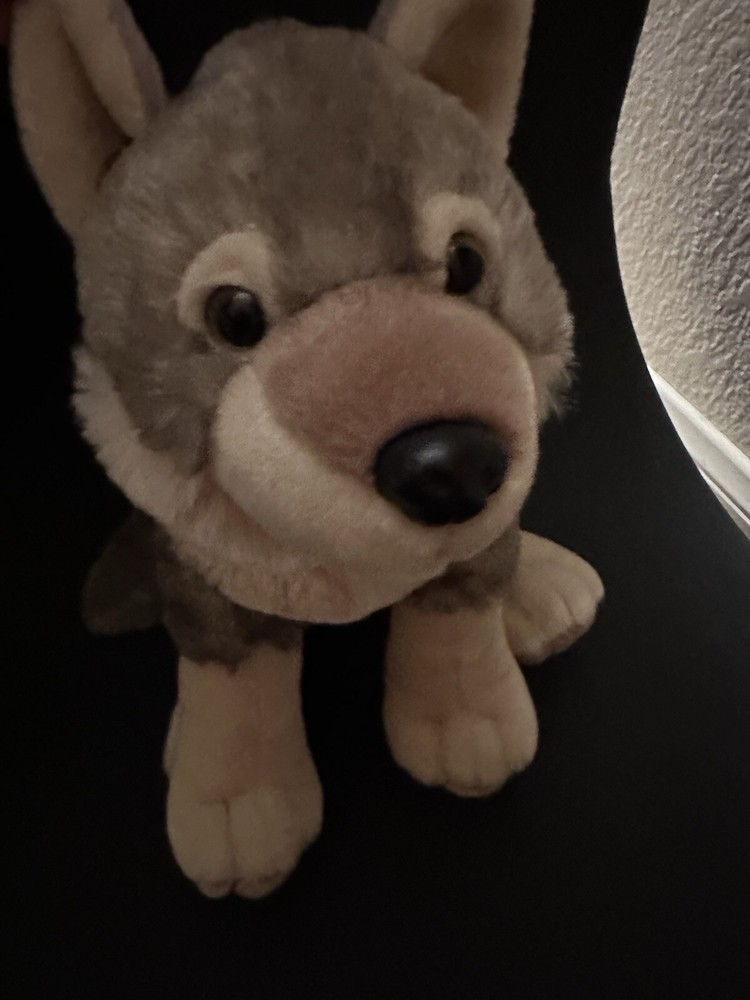 12 Inch Realistic Sitting Timber Wolf Plush Stuffed Animal by Wild Republic 2013