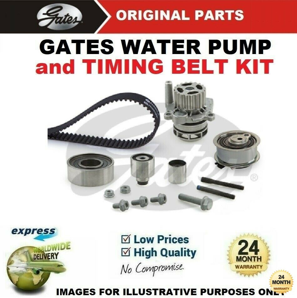 GATES WATER PUMP & TIMING BELT KIT for SEAT IBIZA V ST 1.6TDi 2010->