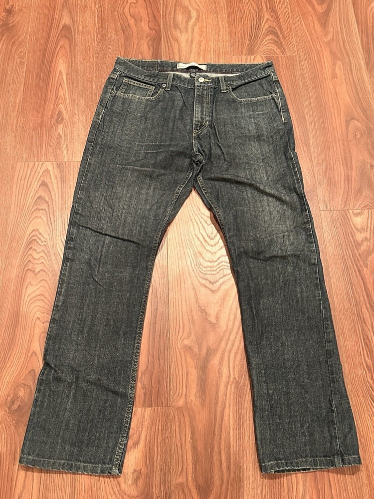 Tommy Hilfiger Men's Classic Straight 34x34 Mid Rise Medium Wash Blue Jeans