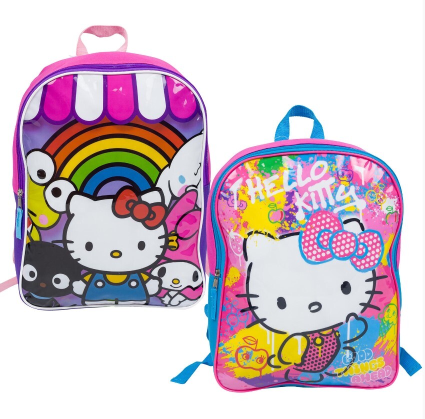 Hello Kitty Rainbow Backpack For School With Good Things Ahead Design