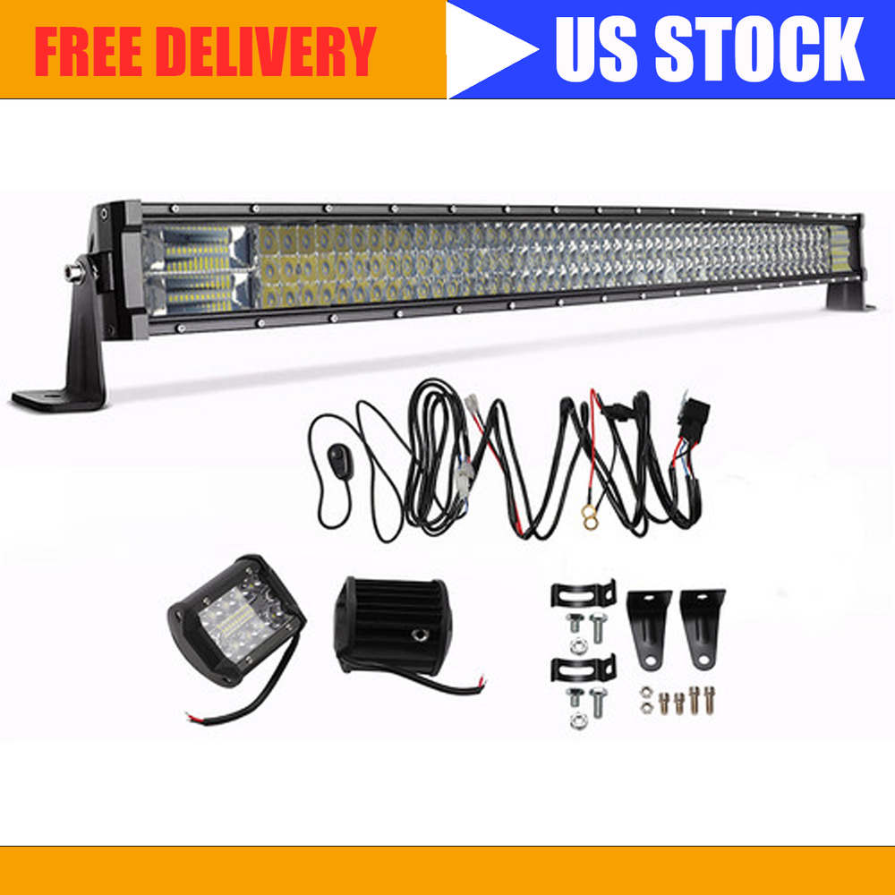 42' LED straight Light Bar Combo w/ 2pcs 4