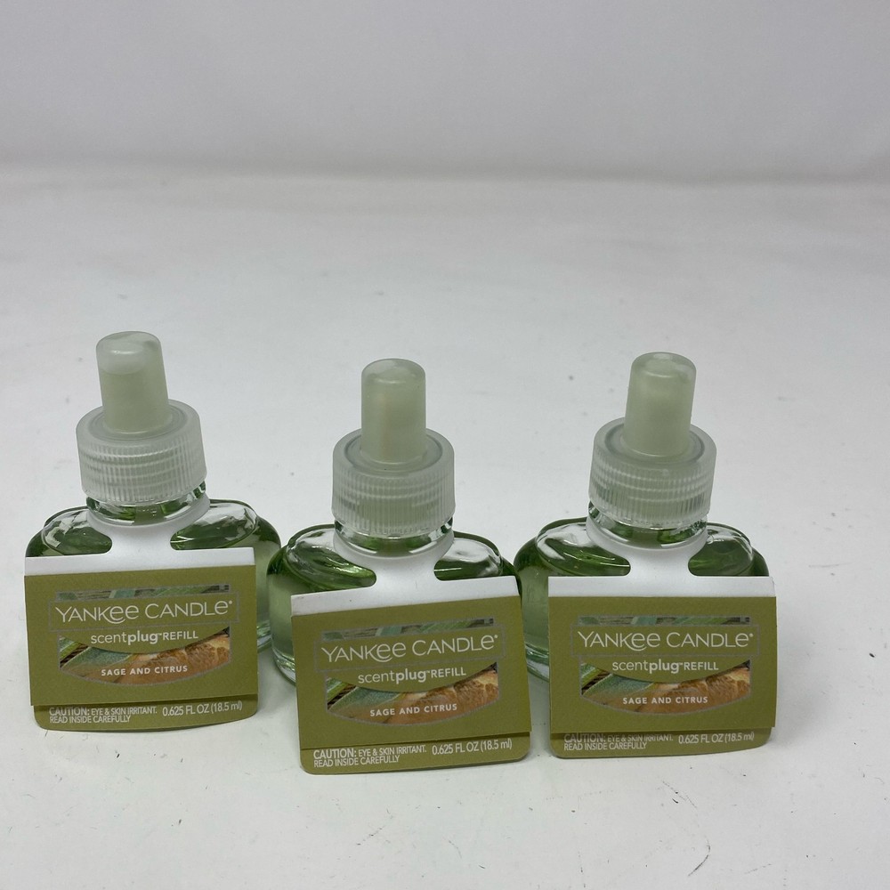 Yankee Candle Sage & Citrus ScentPlug Refills 3-Pack Green 0.625 oz
