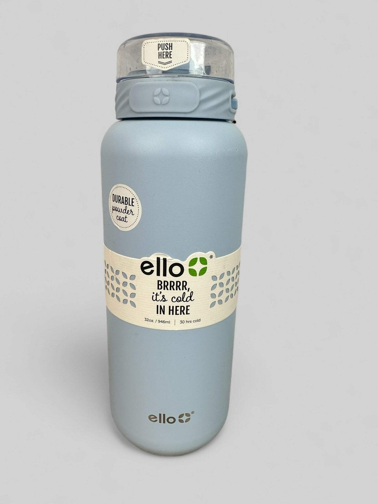 Cooper 32oz Stainless Steel Water Bottle | Light Blue |Ello