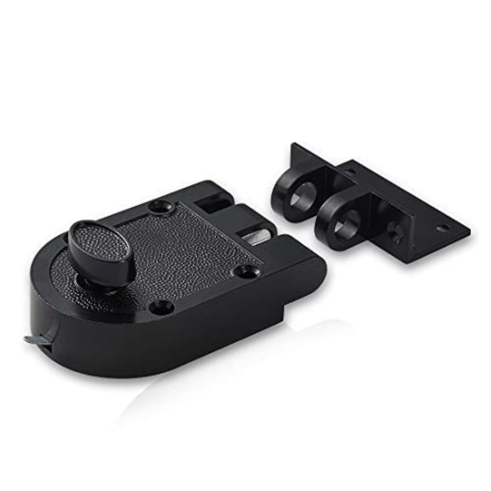 Black Jimmy Proof Deadbolt Lock with Keyed Entry