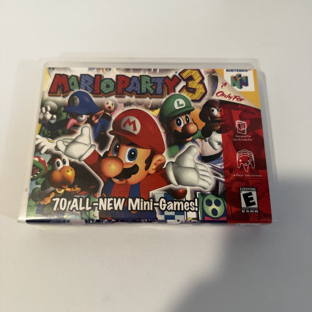 Mario Party 3 Nintendo 64 N64 Cartridge with Aftermarket Case Multiplayer Game