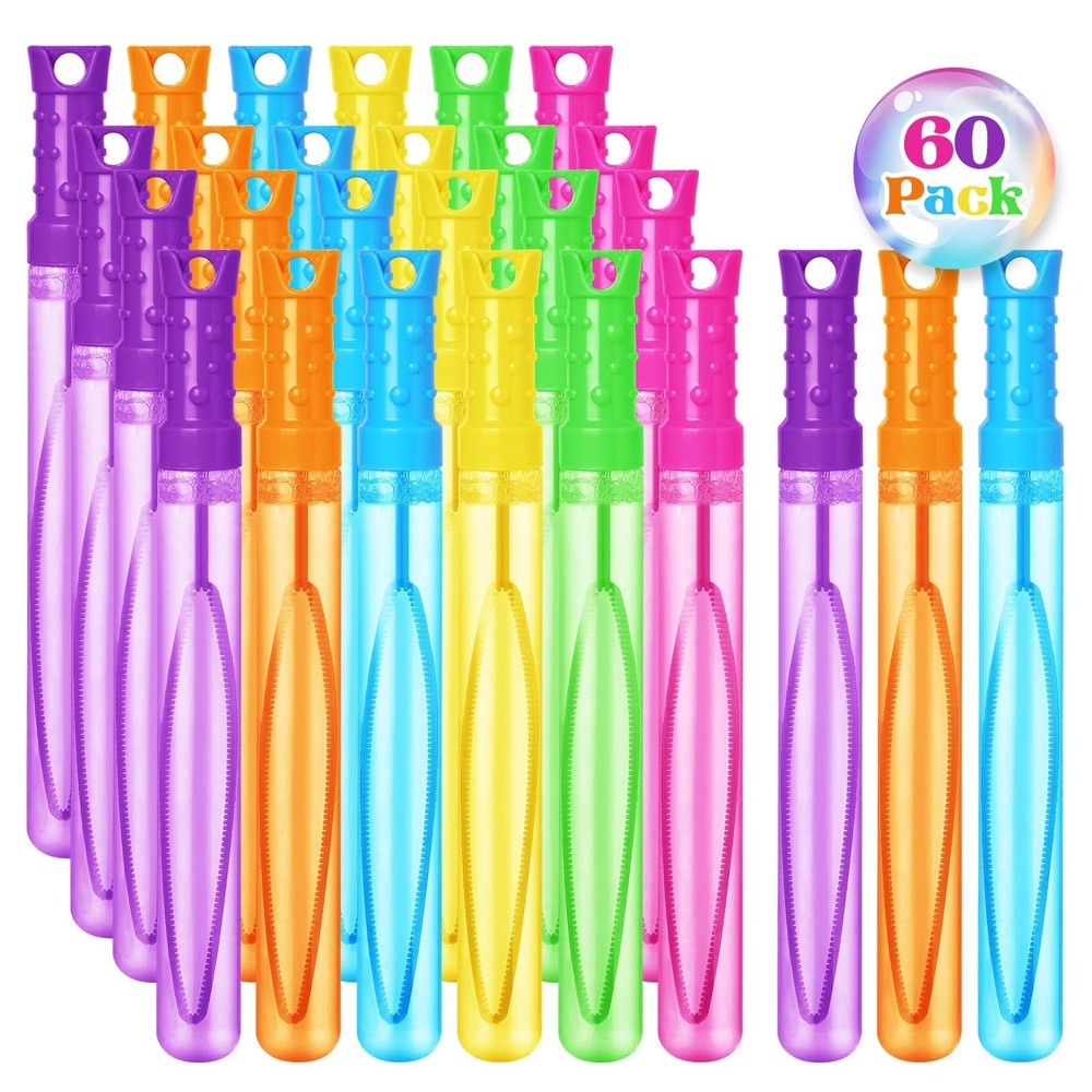 60PCS Bulk Bubble Wands for Kids Party Favors and Outdoor Fun