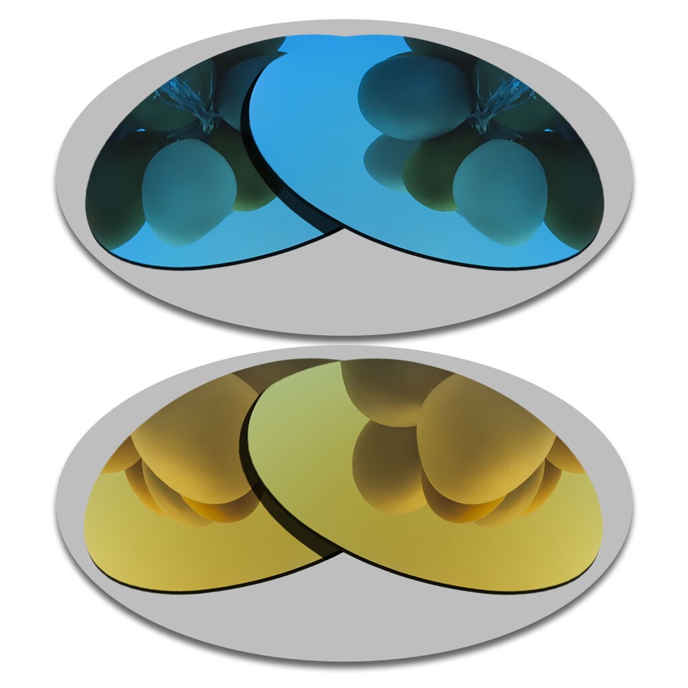 Sky Blue & Yellow Gold Polarized Lenses for Oakley Romeo 1.0 Replacement