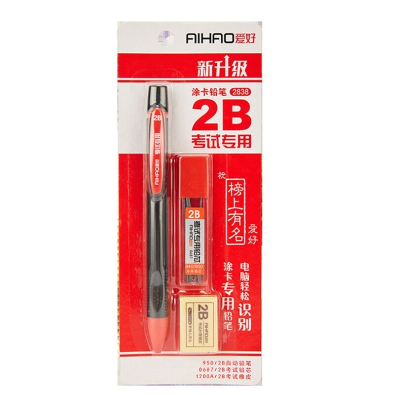 Exam Mechanical Pencil with Refills Pencil Eraser Support School Office Supplies